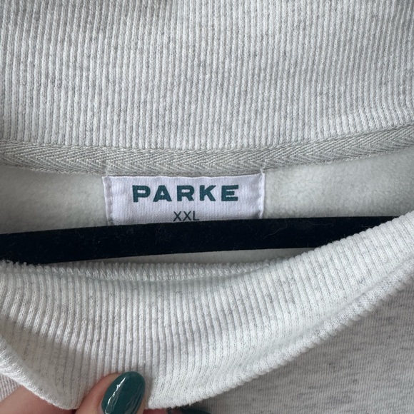 PARKE Ribbed Gray Sweatshirt XXL - Picture 3 of 5